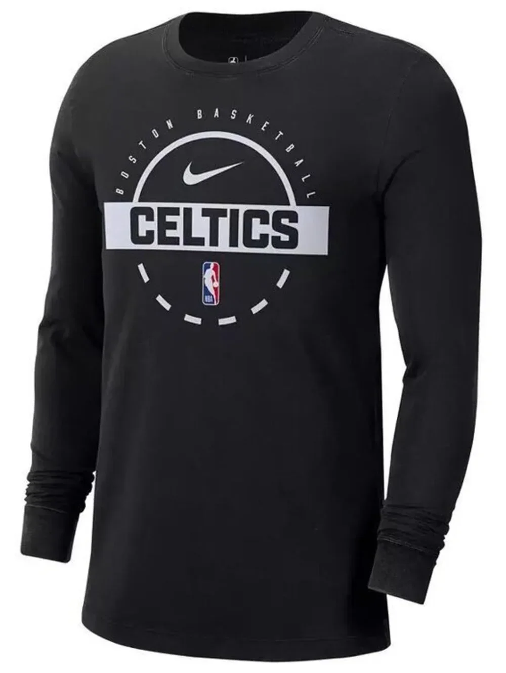 NWT New Nike Men's Boston Celtics Black On Court Practice Long Sleeve T-Shirt
